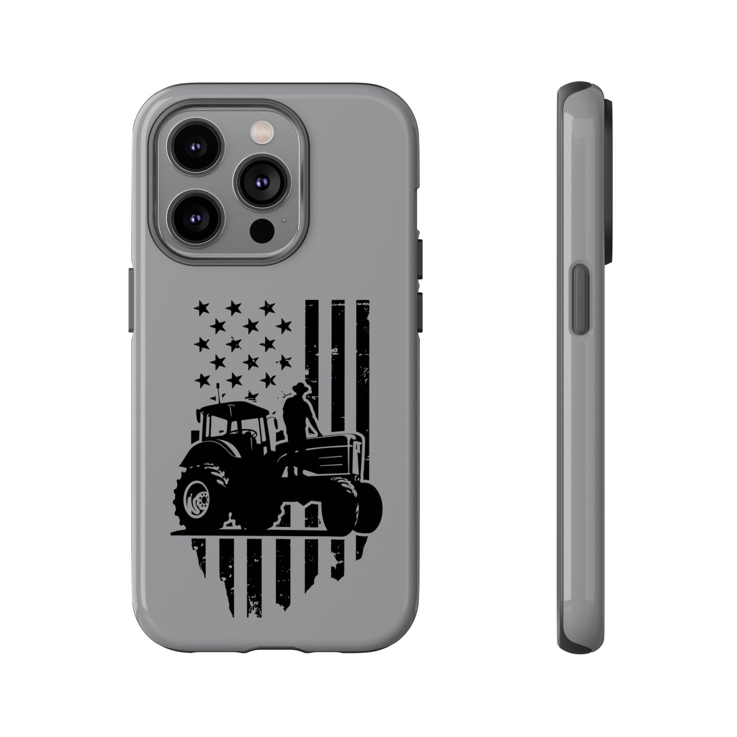 Cell Phone Case | USA Tractor, Distressed Flag | For iPhone, Samsung Galaxy, and Google Pixel