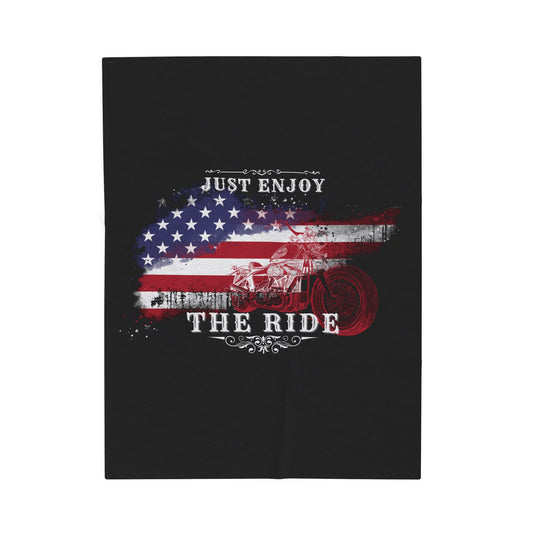 Velveteen Plush Blanket - Just Enjoy the Ride