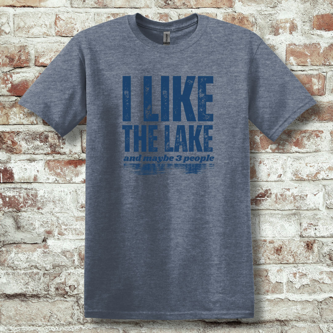 This is image of  I Like the Lake T-Shirt version 4