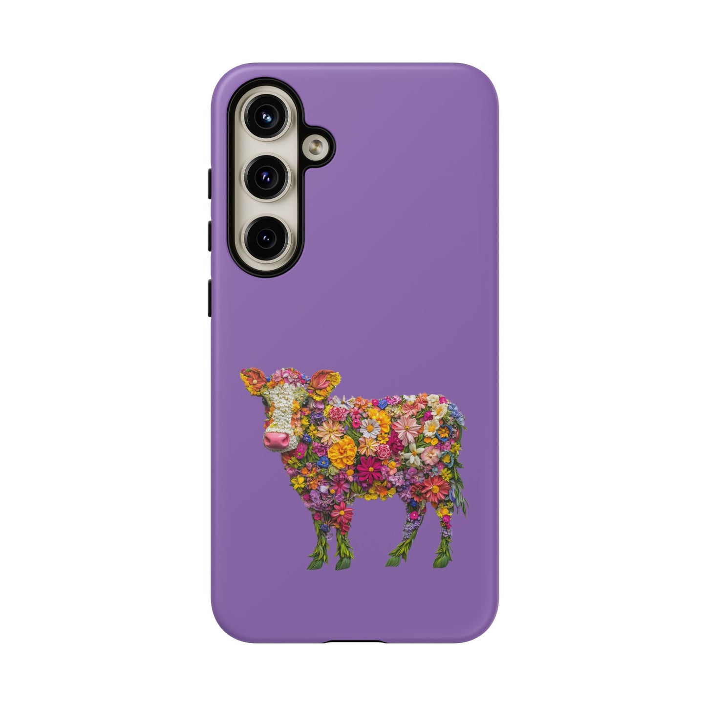 Cell Phone Case | Floral Cow | For iPhone, Samsung Galaxy, and Google Pixel