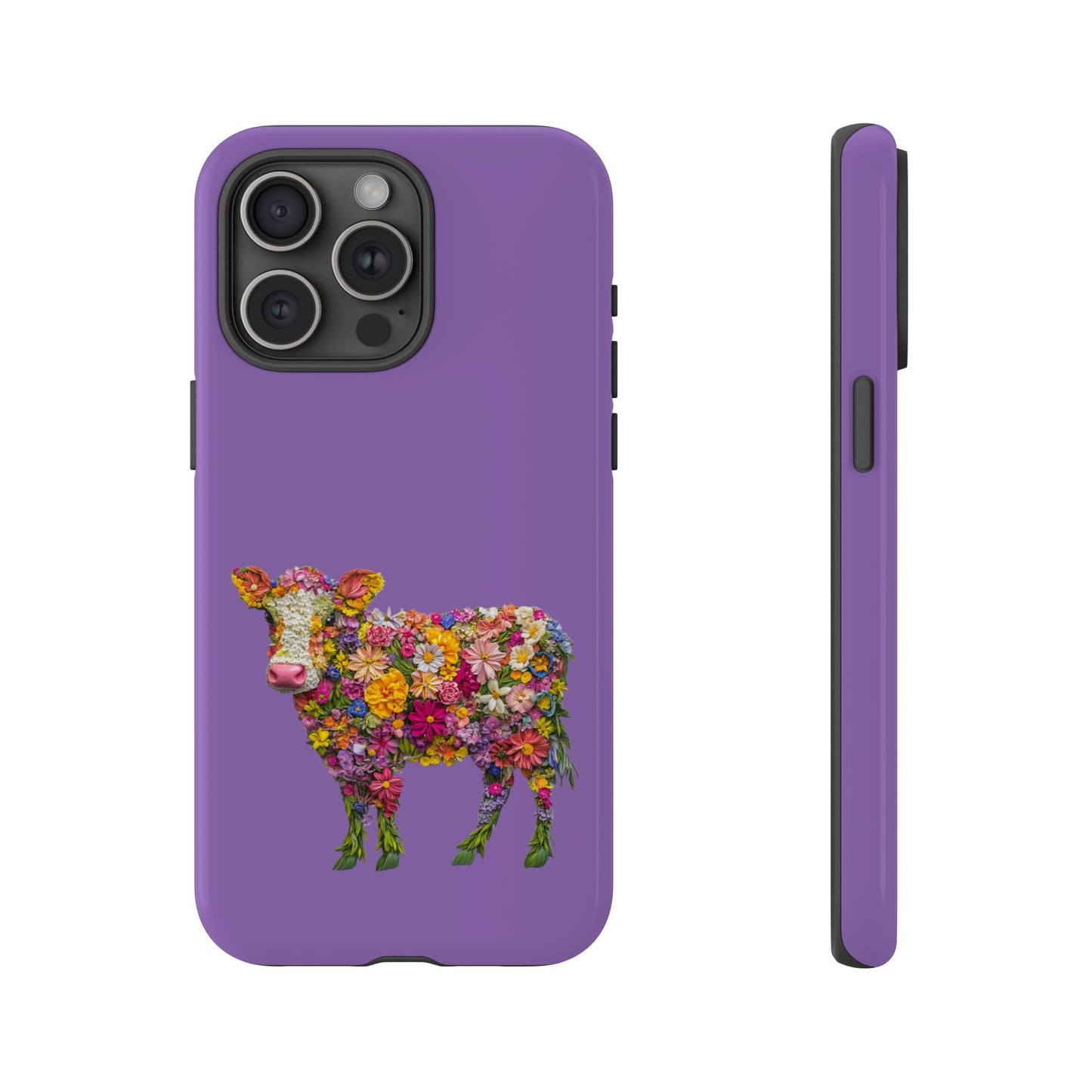 Cell Phone Case | Floral Cow | For iPhone, Samsung Galaxy, and Google Pixel