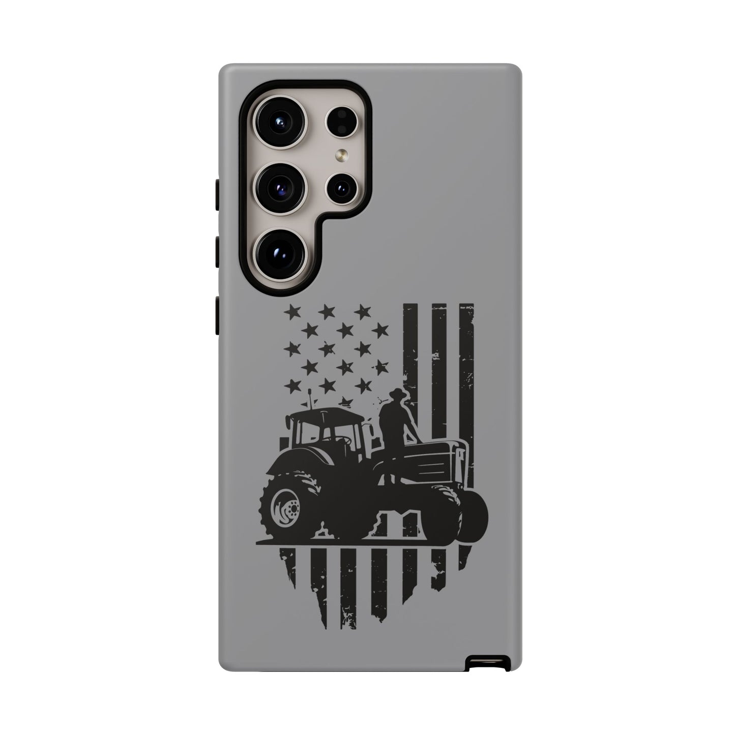 Cell Phone Case | USA Tractor, Distressed Flag | For iPhone, Samsung Galaxy, and Google Pixel