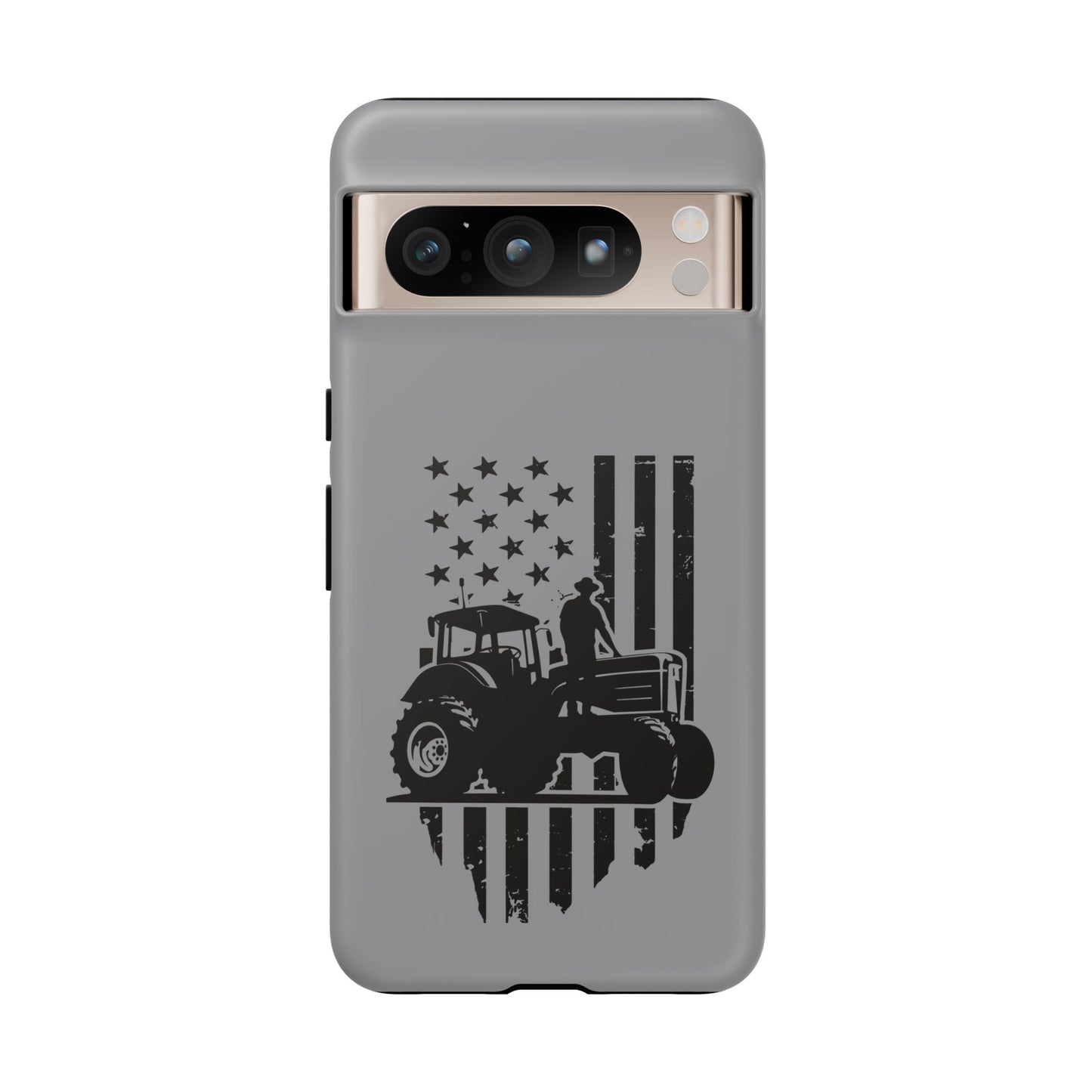 Cell Phone Case | USA Tractor, Distressed Flag | For iPhone, Samsung Galaxy, and Google Pixel