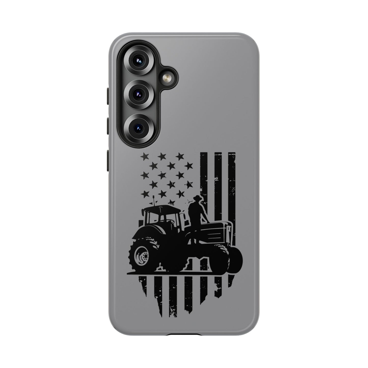 Cell Phone Case | USA Tractor, Distressed Flag | For iPhone, Samsung Galaxy, and Google Pixel