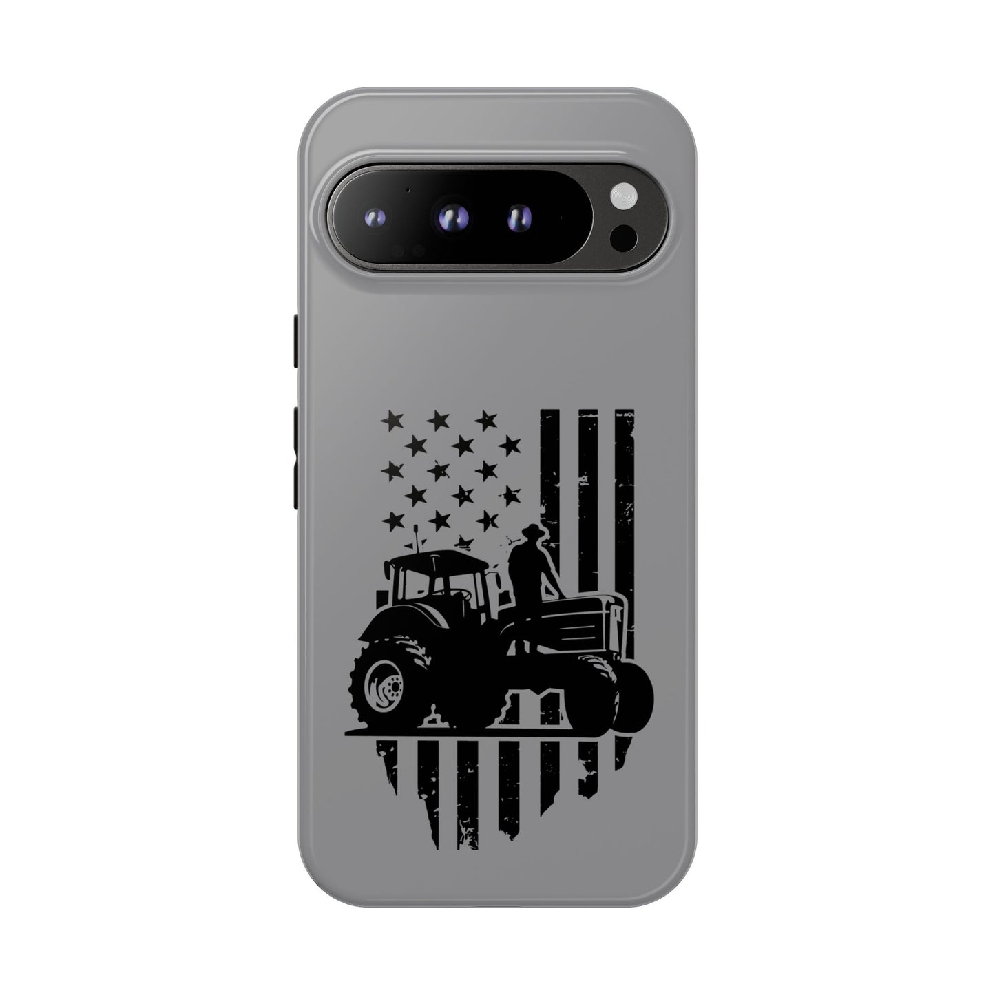 Cell Phone Case | USA Tractor, Distressed Flag | For iPhone, Samsung Galaxy, and Google Pixel