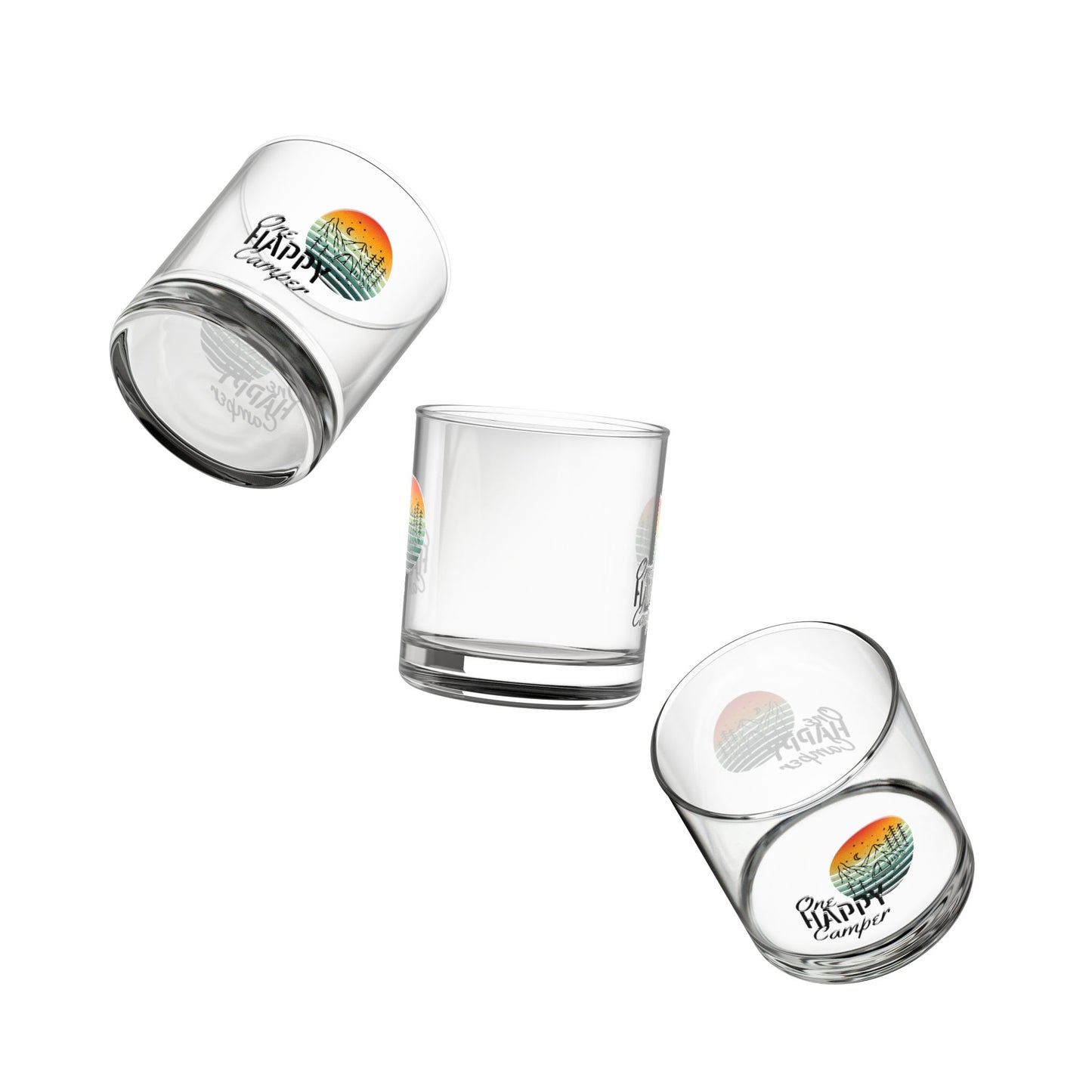 Rocks Glass, 10oz - One Happy Camper
