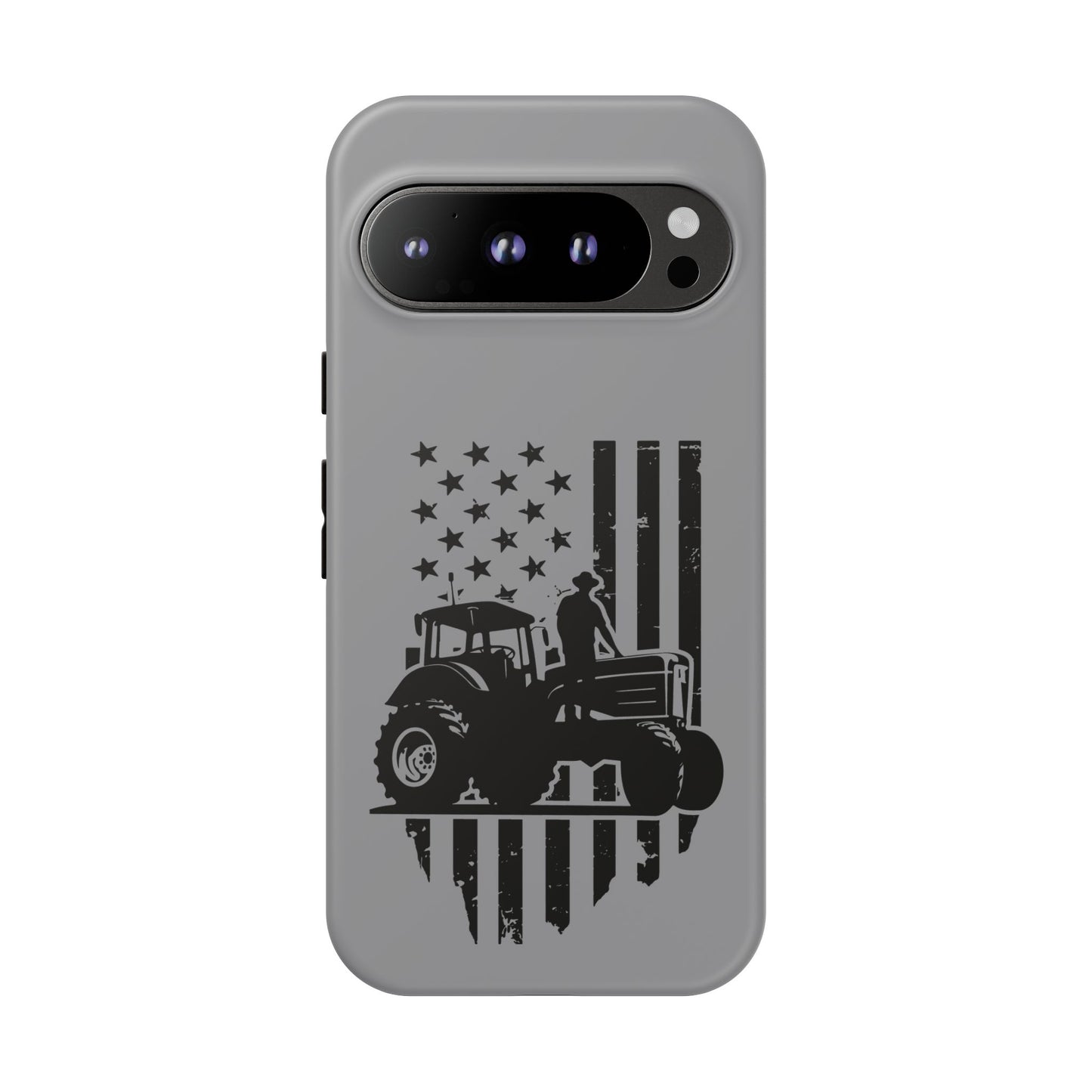 Cell Phone Case | USA Tractor, Distressed Flag | For iPhone, Samsung Galaxy, and Google Pixel