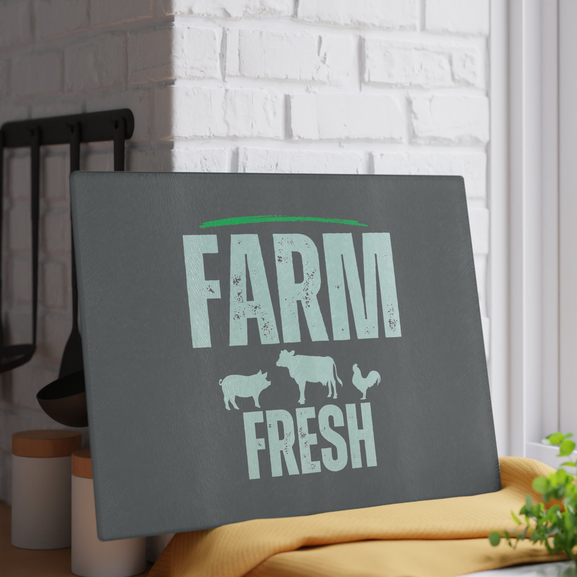 Glass Cutting Board - Farm Fresh