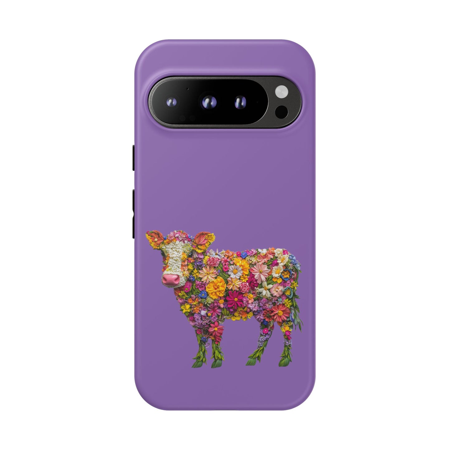 Cell Phone Case | Floral Cow | For iPhone, Samsung Galaxy, and Google Pixel