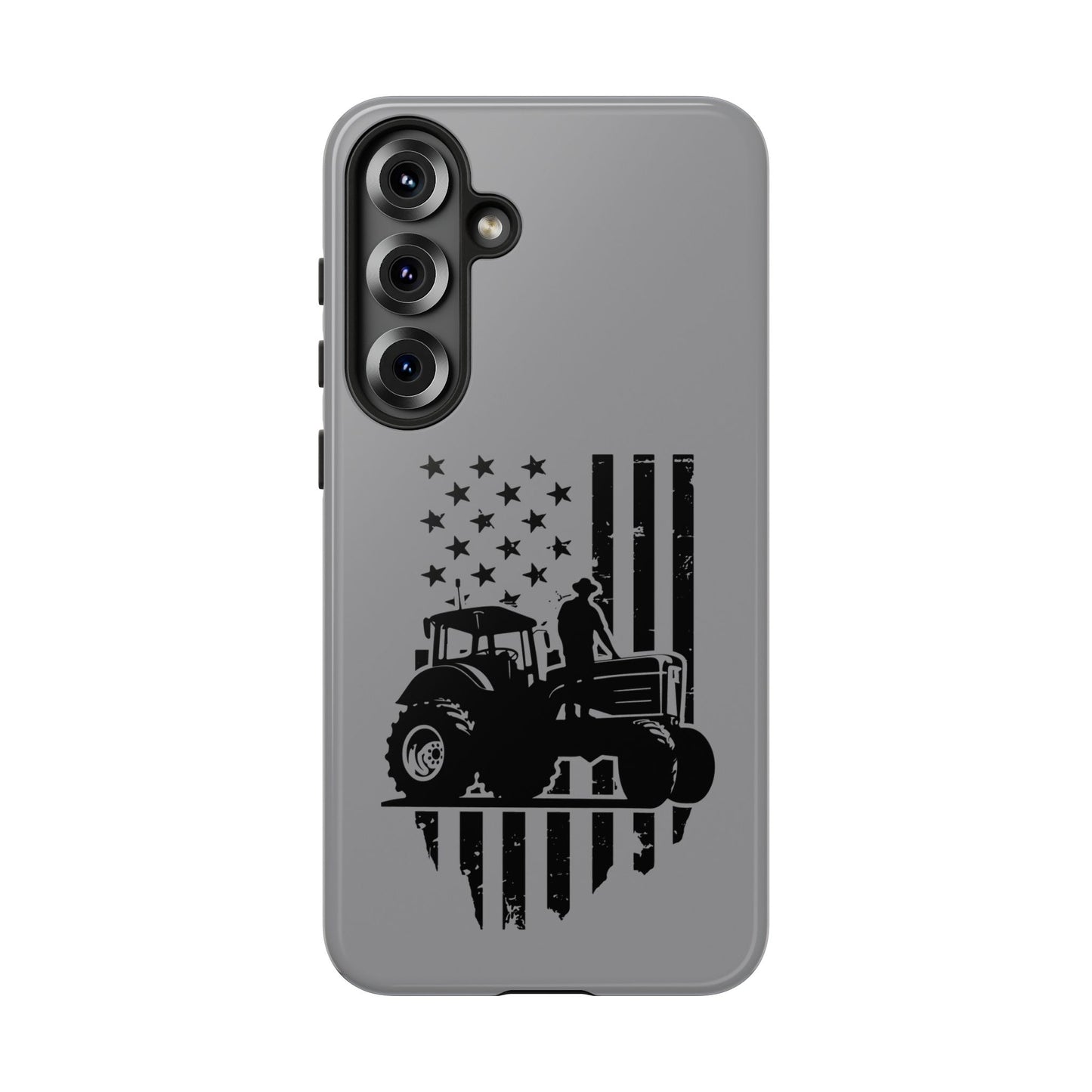 Cell Phone Case | USA Tractor, Distressed Flag | For iPhone, Samsung Galaxy, and Google Pixel