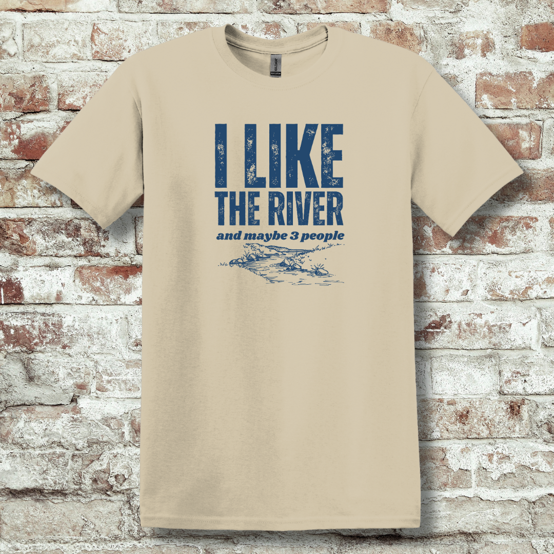 This is image of  I Like the River T-Shirt version 6