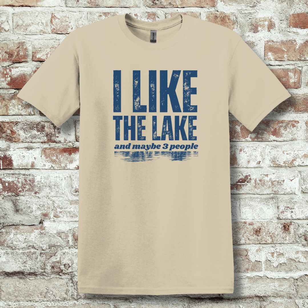 This is image of  I Like the Lake T-Shirt version 6