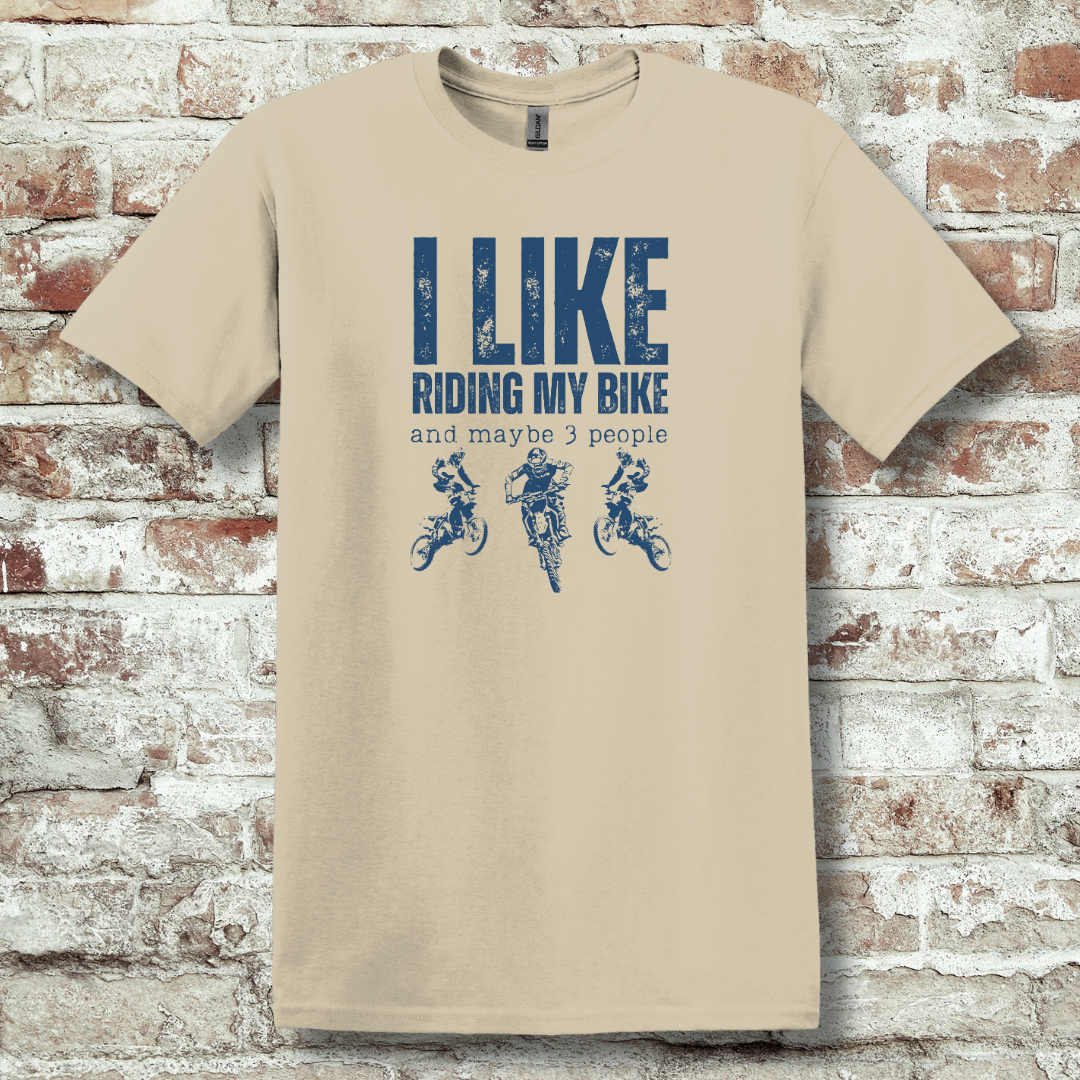 This is image of  I Like Riding My Bike, Dirt Bike Version, T-Shirt version 7