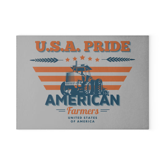 Glass Cutting Board - USA Pride American Farmers