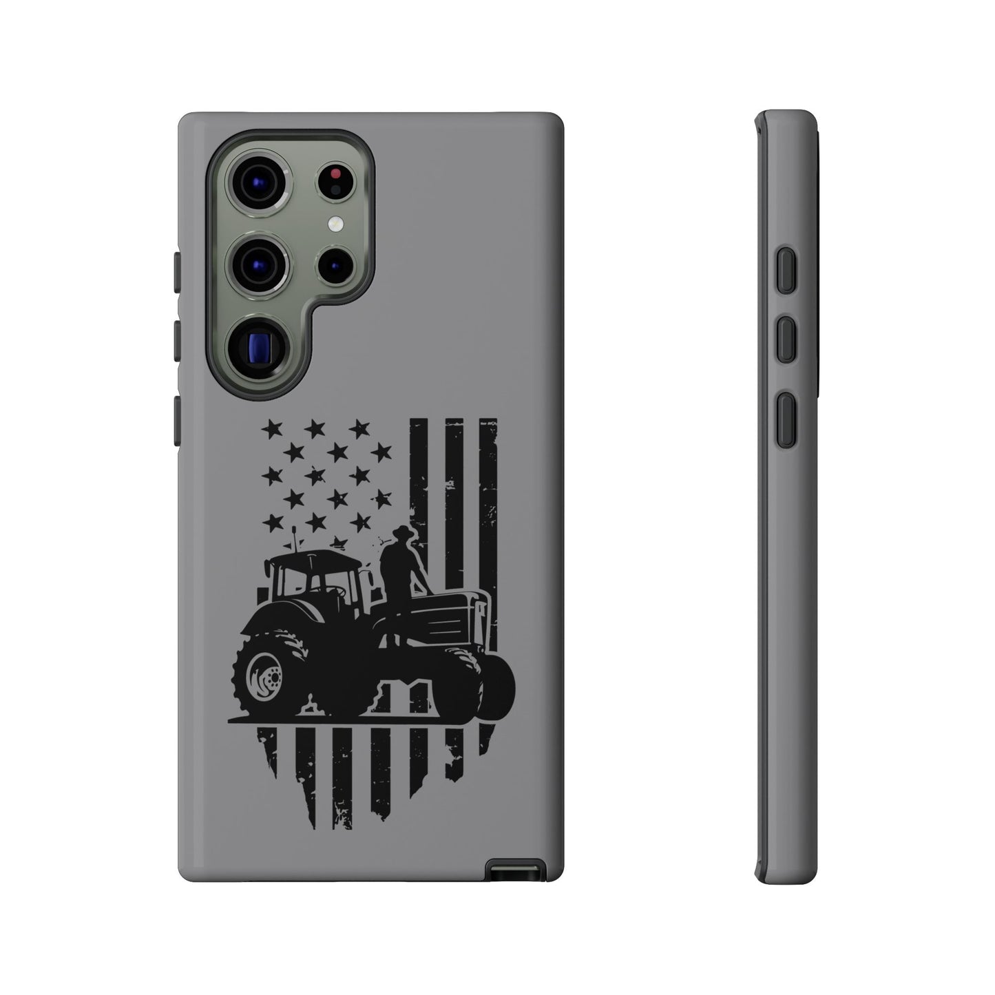Cell Phone Case | USA Tractor, Distressed Flag | For iPhone, Samsung Galaxy, and Google Pixel