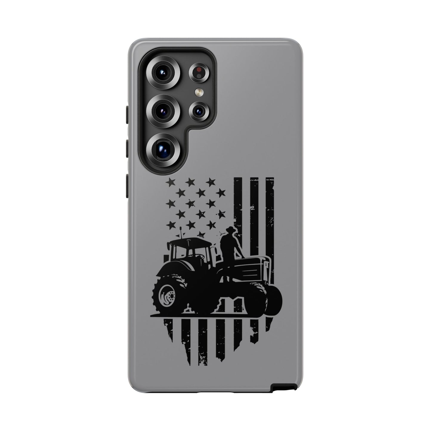 Cell Phone Case | USA Tractor, Distressed Flag | For iPhone, Samsung Galaxy, and Google Pixel
