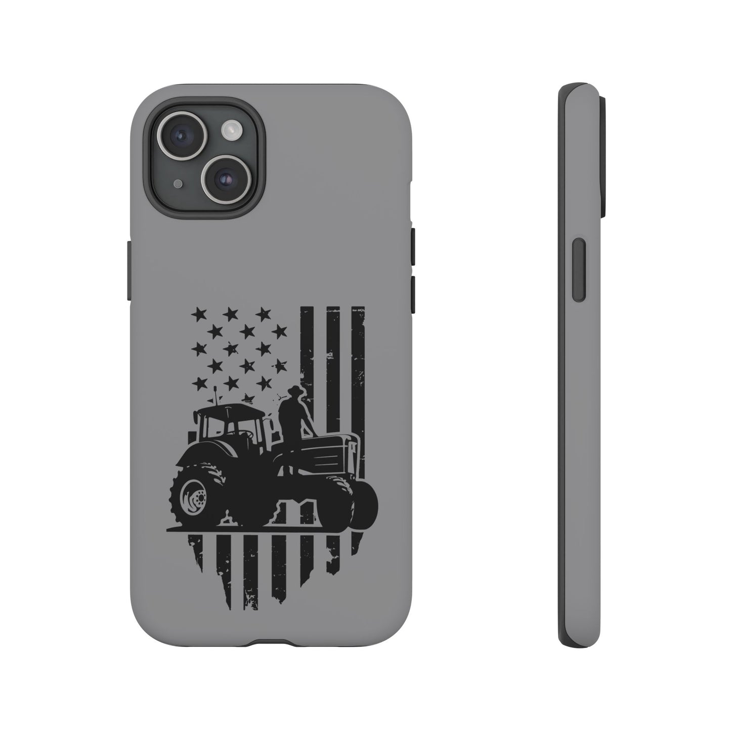 Cell Phone Case | USA Tractor, Distressed Flag | For iPhone, Samsung Galaxy, and Google Pixel