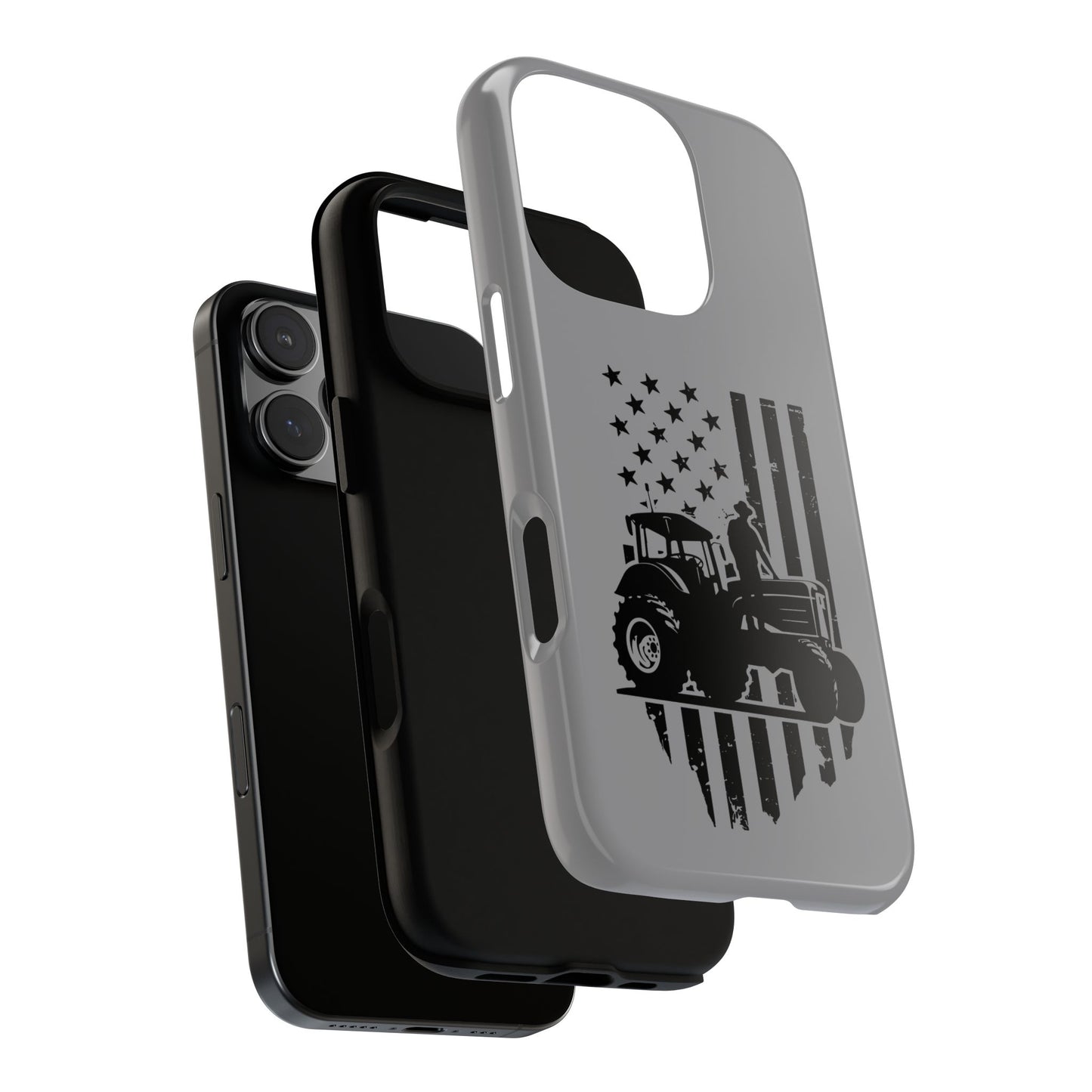 Cell Phone Case | USA Tractor, Distressed Flag | For iPhone, Samsung Galaxy, and Google Pixel