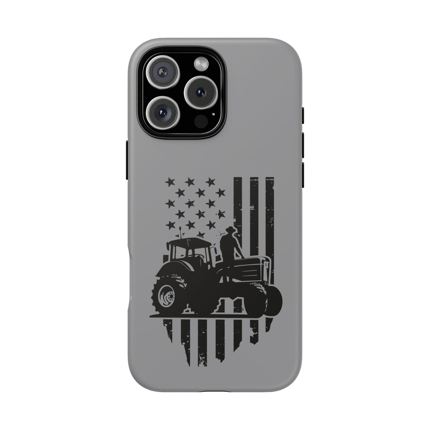 Cell Phone Case | USA Tractor, Distressed Flag | For iPhone, Samsung Galaxy, and Google Pixel