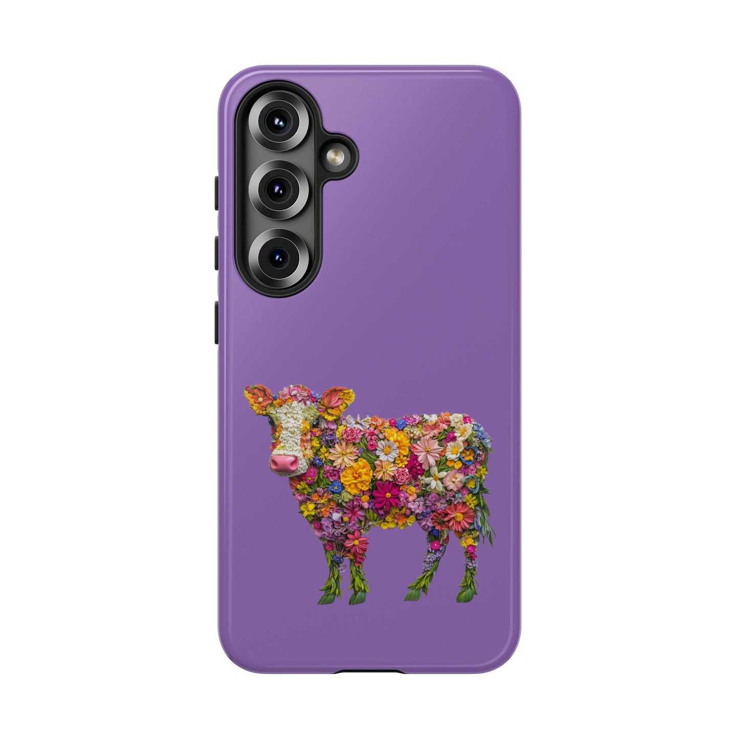 Cell Phone Case | Floral Cow | For iPhone, Samsung Galaxy, and Google Pixel