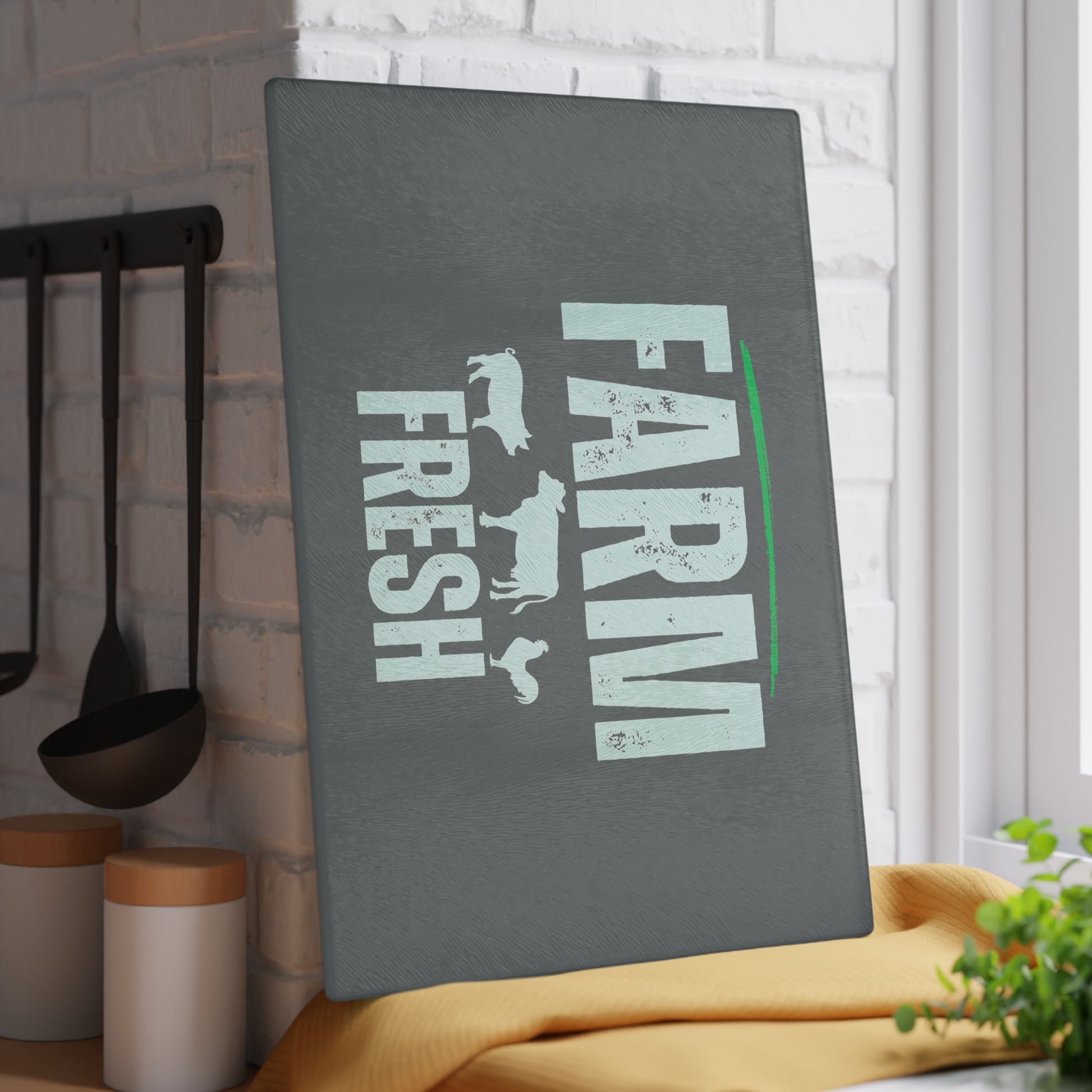 Glass Cutting Board - Farm Fresh
