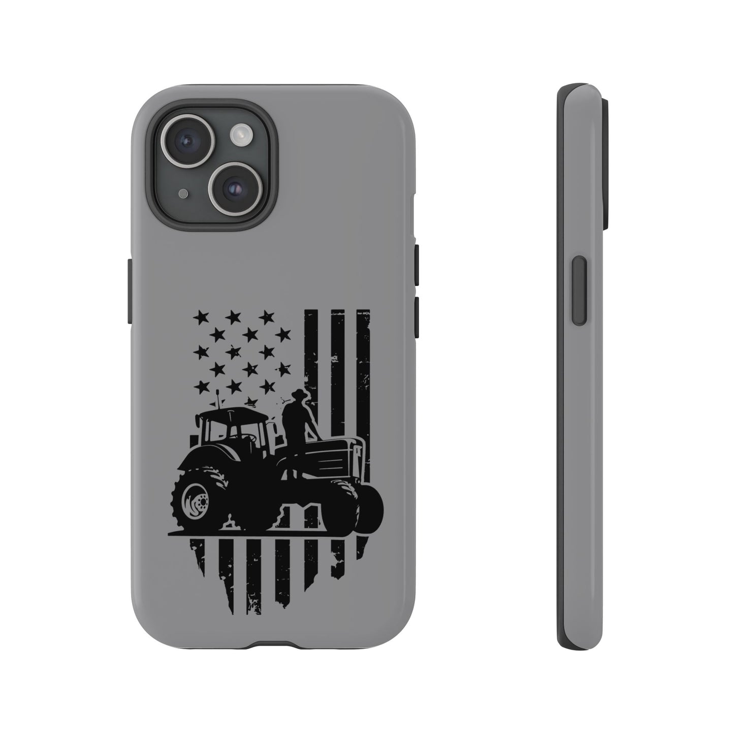 Cell Phone Case | USA Tractor, Distressed Flag | For iPhone, Samsung Galaxy, and Google Pixel