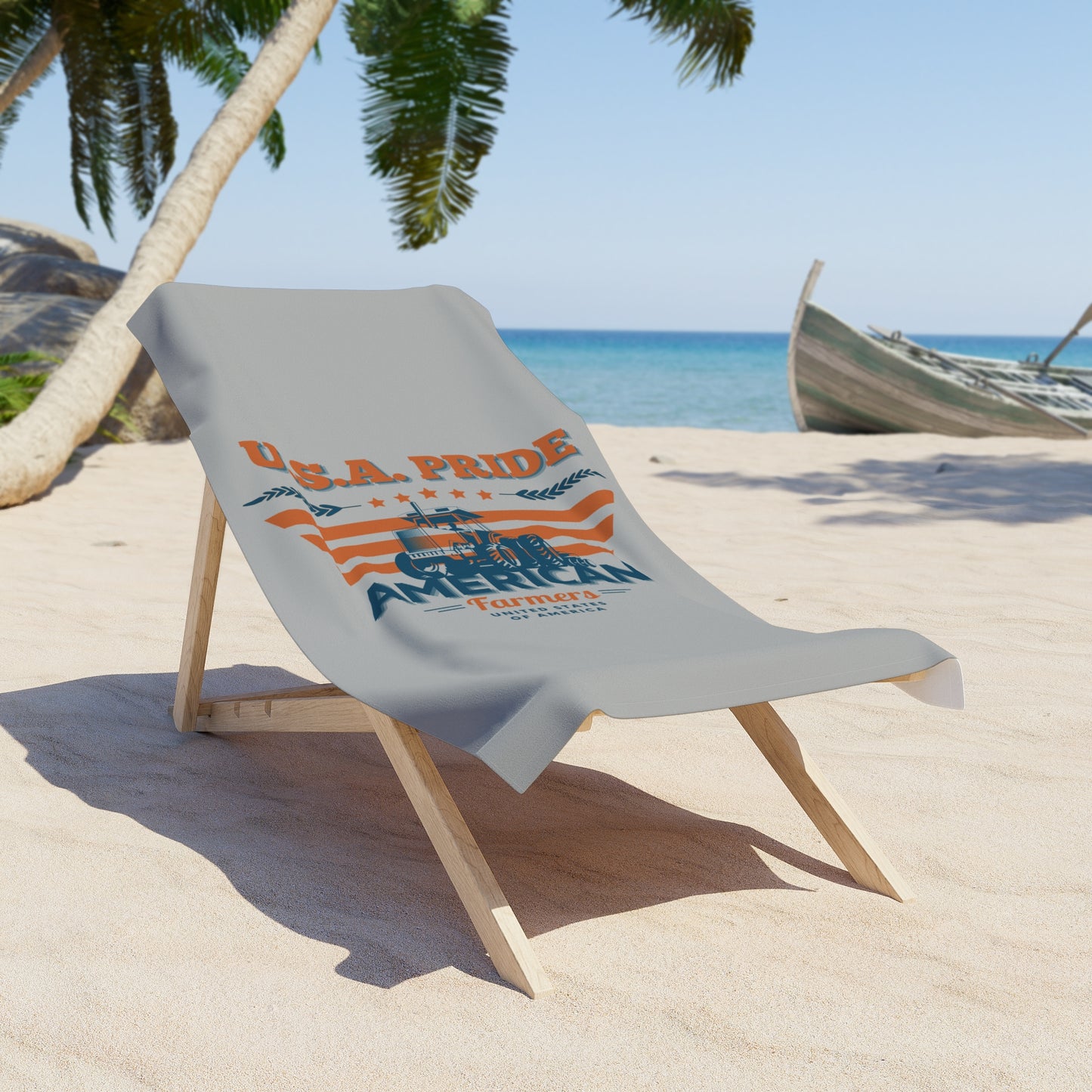Oak Grove Expressions Beach Towel Big Size | USA Pride American Farmers