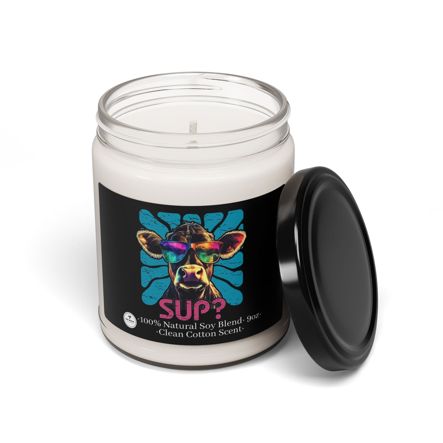 Scented Soy Candle, 9oz - Sup? (Cow Version)