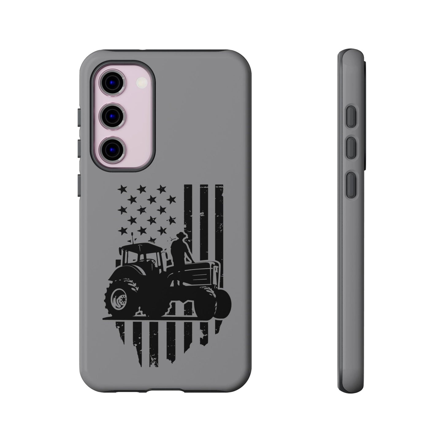 Cell Phone Case | USA Tractor, Distressed Flag | For iPhone, Samsung Galaxy, and Google Pixel