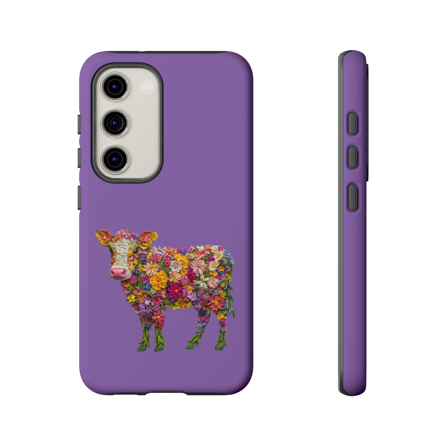 Cell Phone Case | Floral Cow | For iPhone, Samsung Galaxy, and Google Pixel