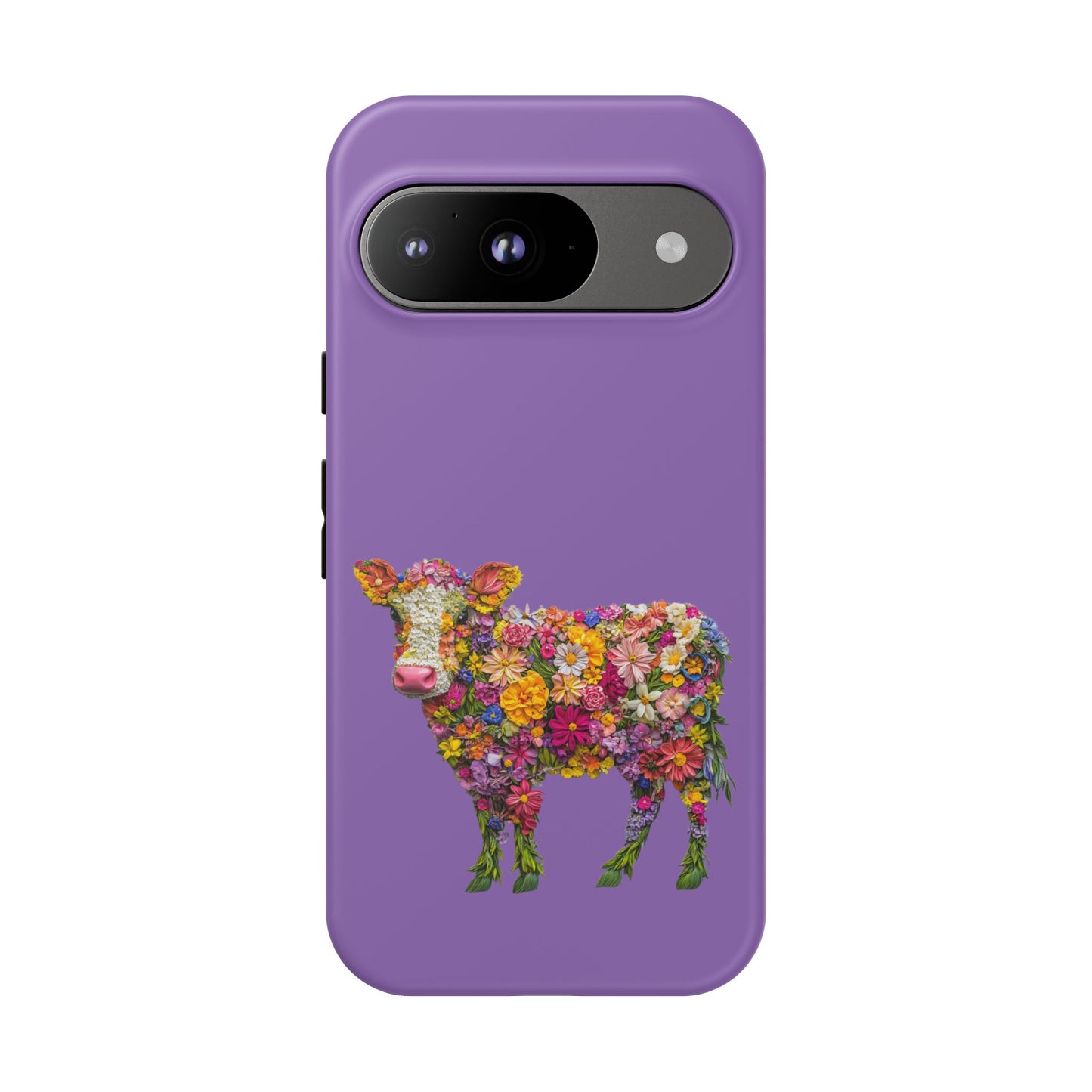Cell Phone Case | Floral Cow | For iPhone, Samsung Galaxy, and Google Pixel