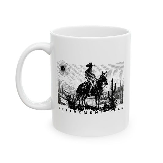 Coffee Mug - Horseback Retirement Plan Male