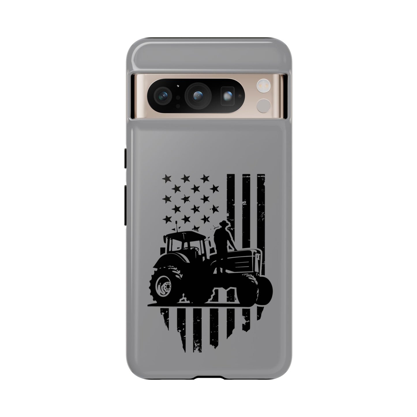 Cell Phone Case | USA Tractor, Distressed Flag | For iPhone, Samsung Galaxy, and Google Pixel