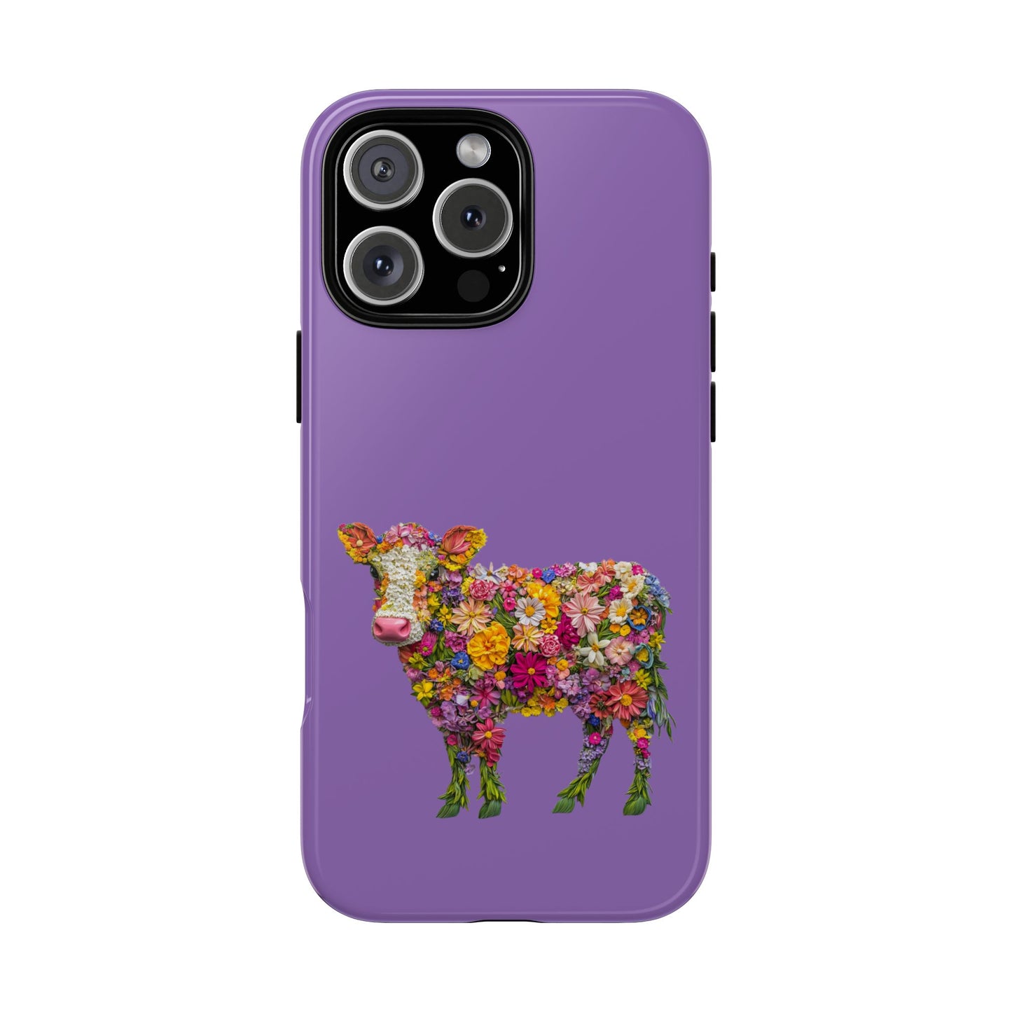Cell Phone Case | Floral Cow | For iPhone, Samsung Galaxy, and Google Pixel