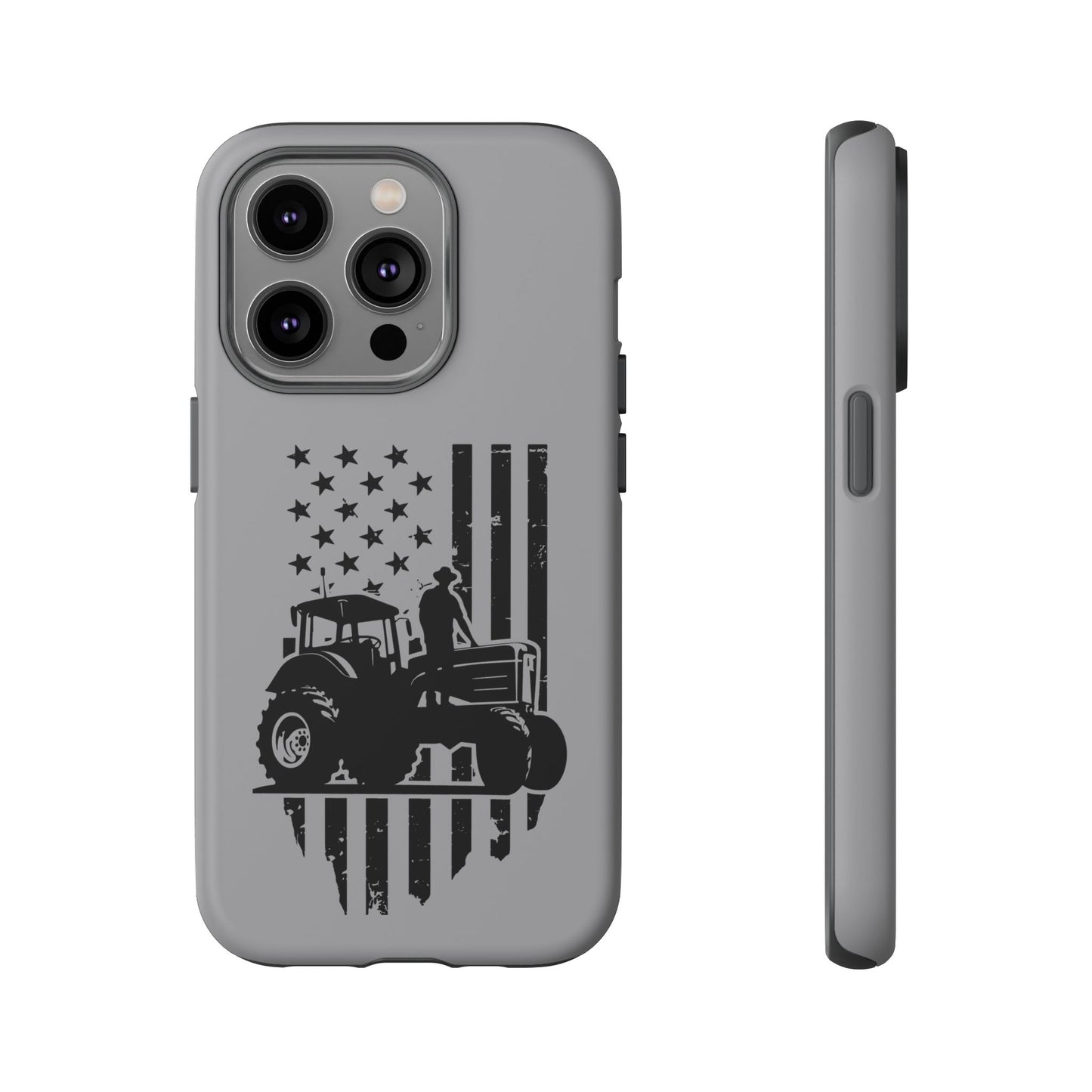Cell Phone Case | USA Tractor, Distressed Flag | For iPhone, Samsung Galaxy, and Google Pixel