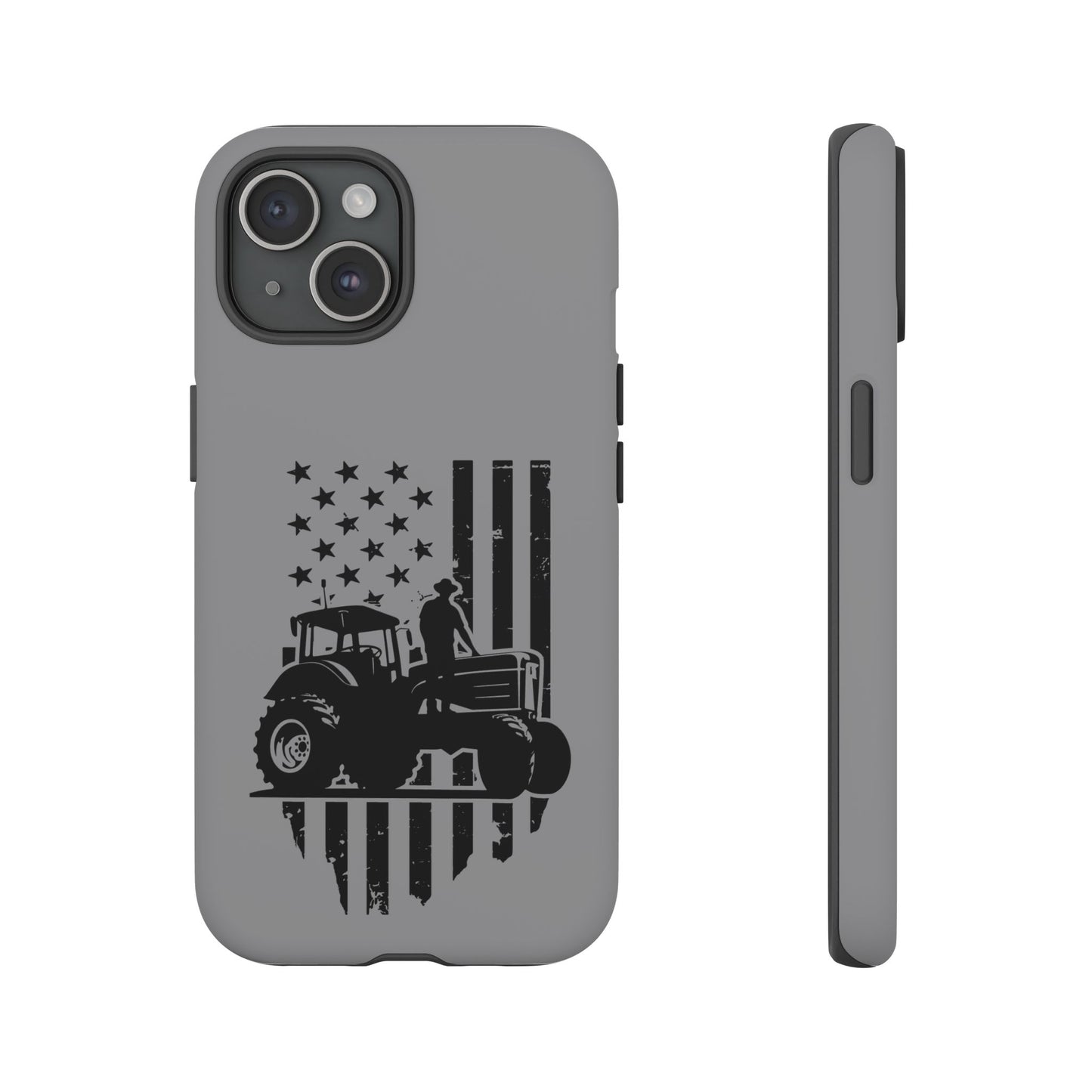 Cell Phone Case | USA Tractor, Distressed Flag | For iPhone, Samsung Galaxy, and Google Pixel