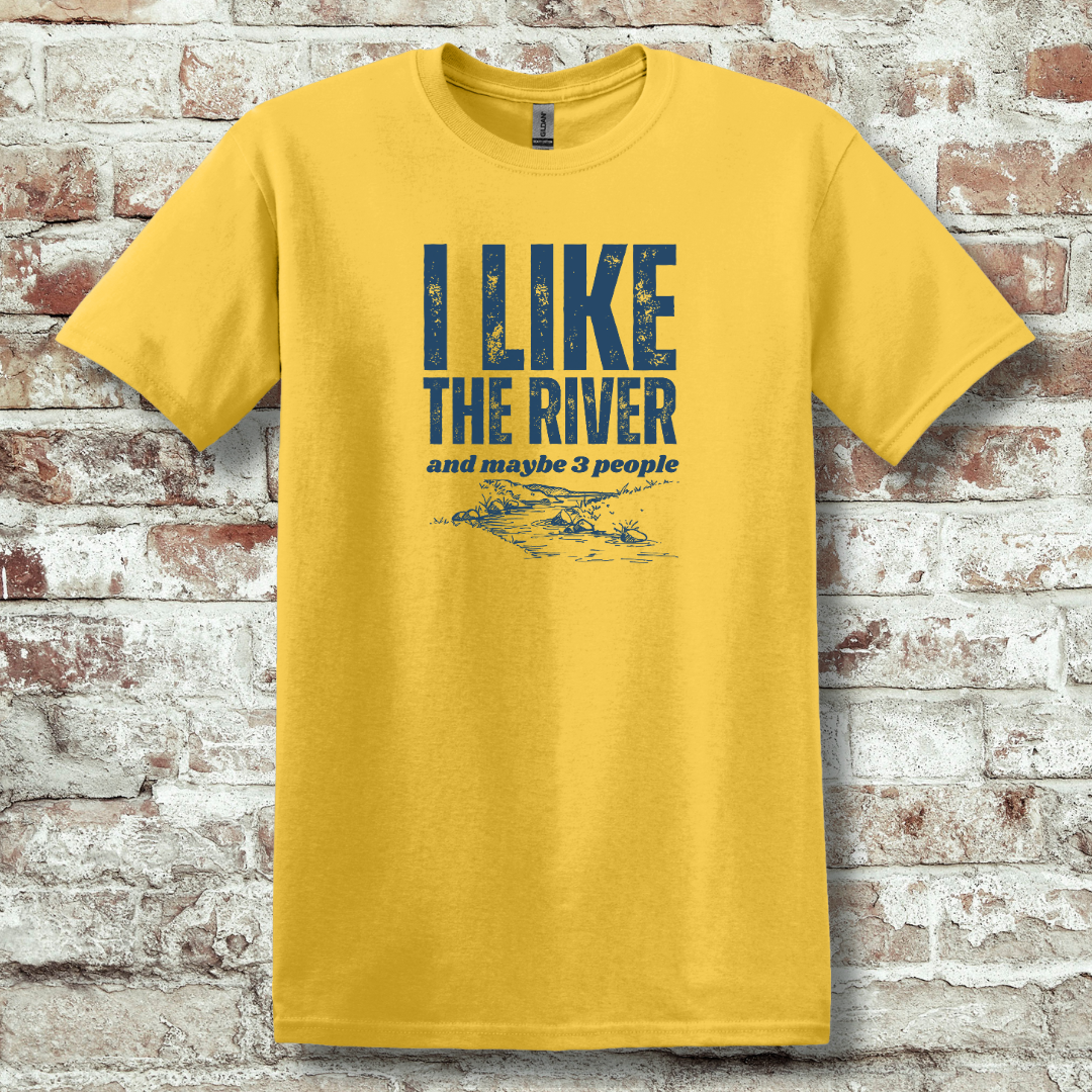 This is image of  I Like the River T-Shirt version 3