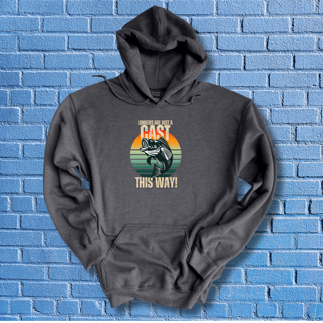 This is image of  Lunkers are Just a Cast This Way Long-Sleeve Hoodie version 4