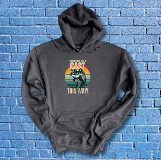 This is image of  Lunkers are Just a Cast This Way Long-Sleeve Hoodie version 4