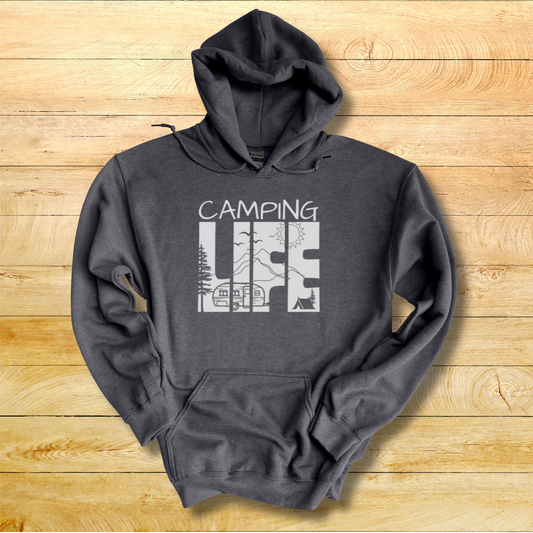 This is image of  Camping Life Long-Sleeve Hoodie version 4