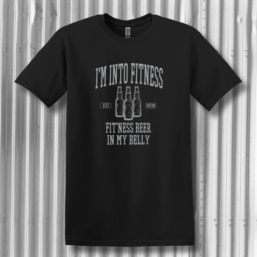 This is image of  I'm Into Fitness Beer T-Shirt version 1