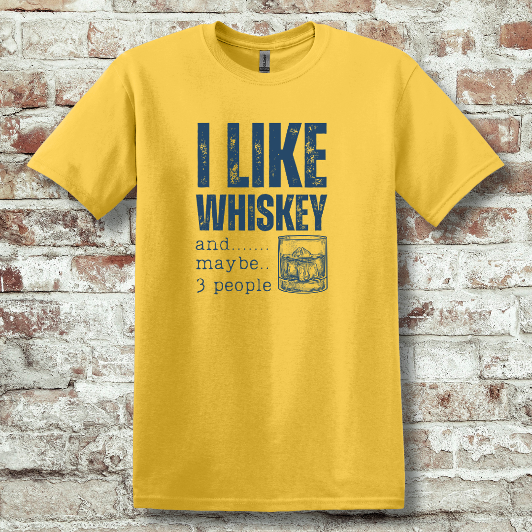 This is image of  I Like Whiskey T-Shirt version 3