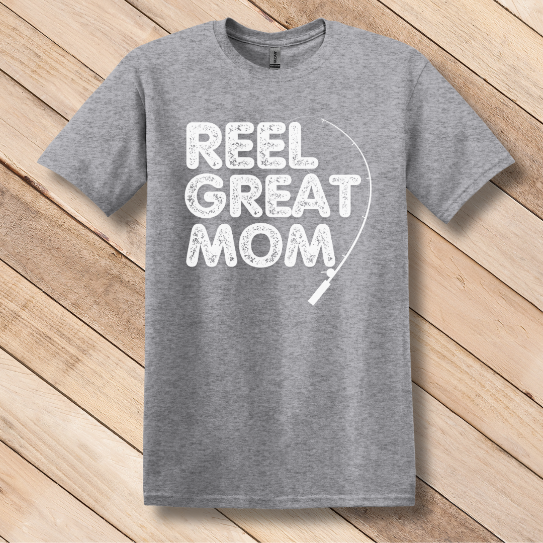 This is image of  Reel Great Mom T-Shirt version 2