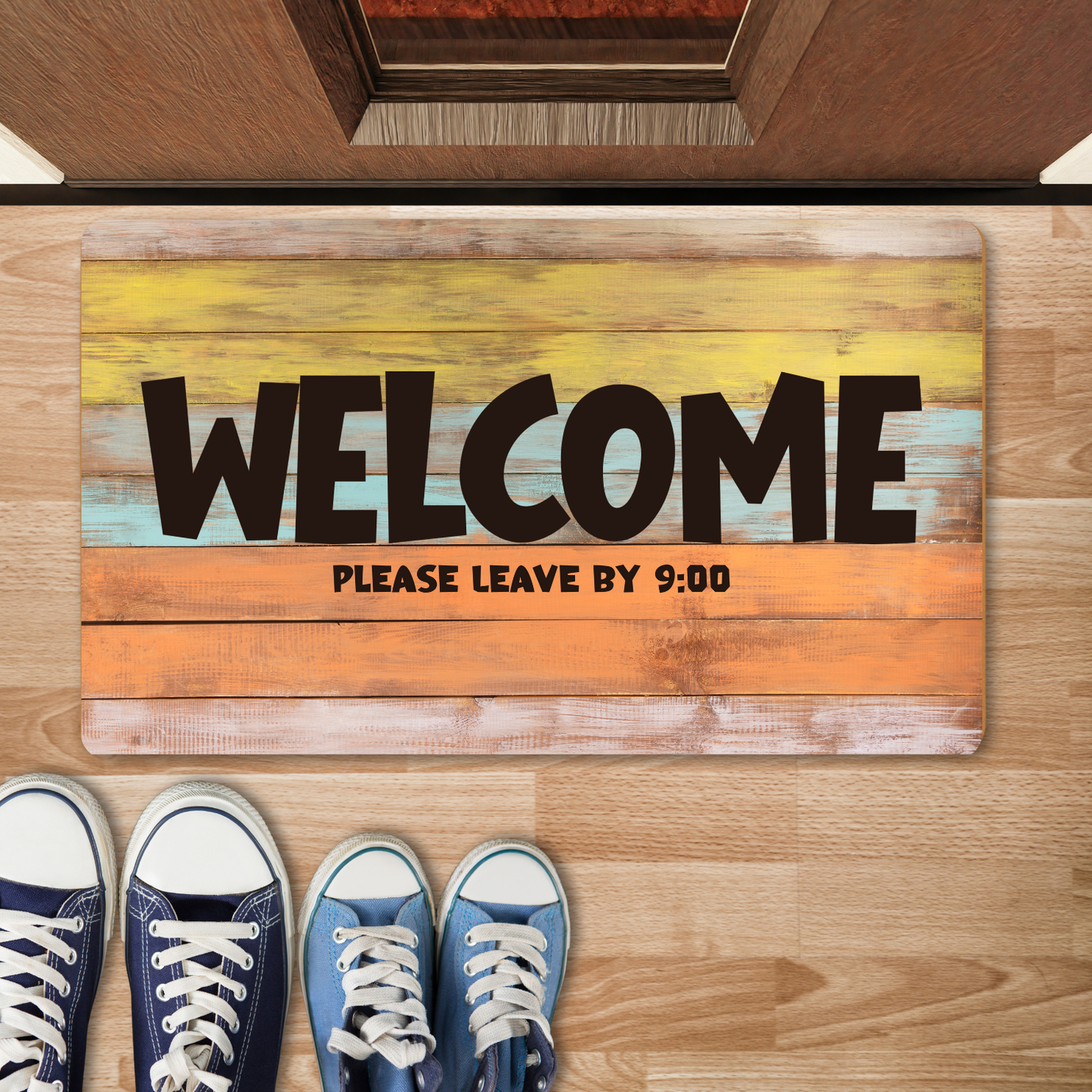 Welcome Please Leave by Nine Polyester Doormat | Funny Doormat