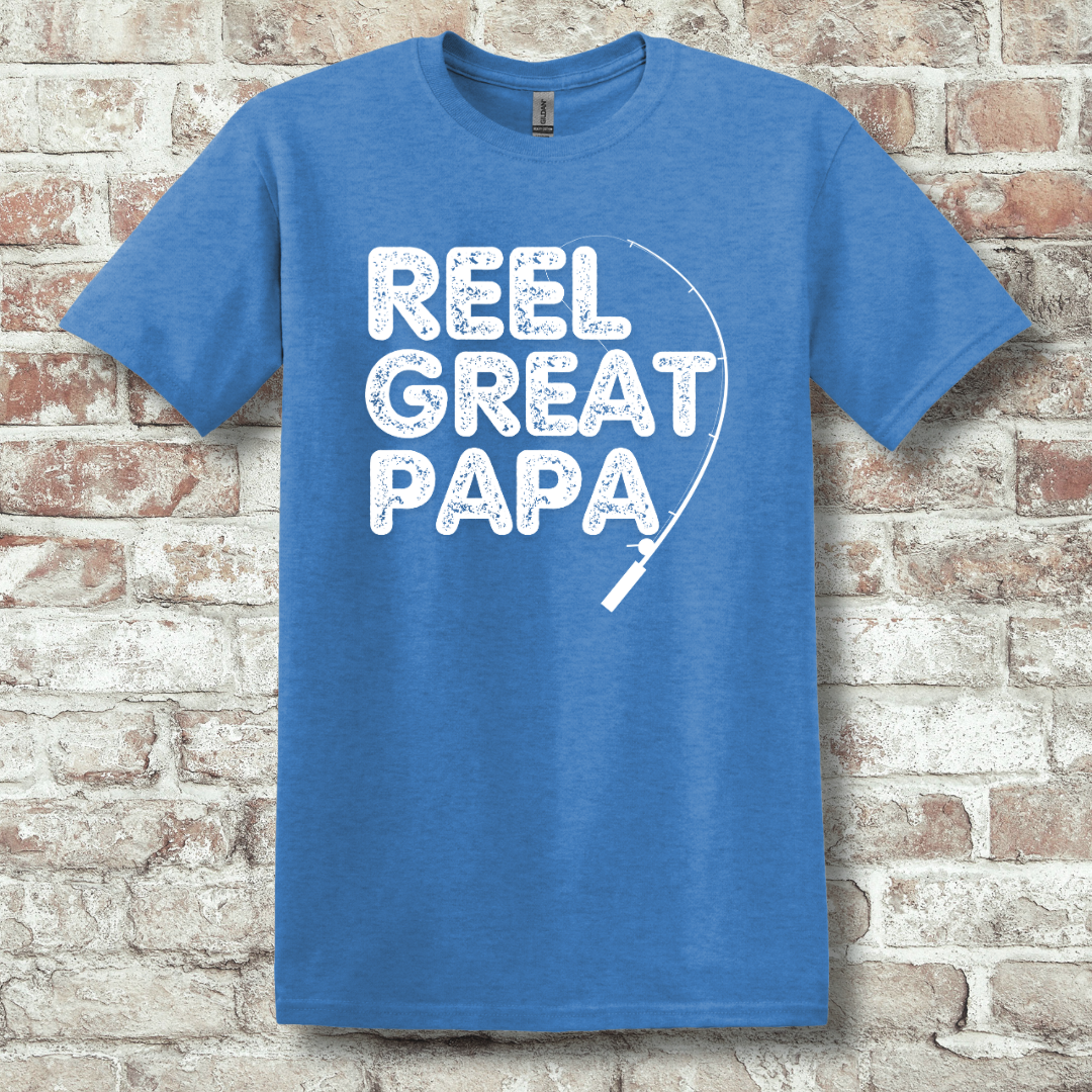 This is image of  Reel Great Papa T-Shirt version 4