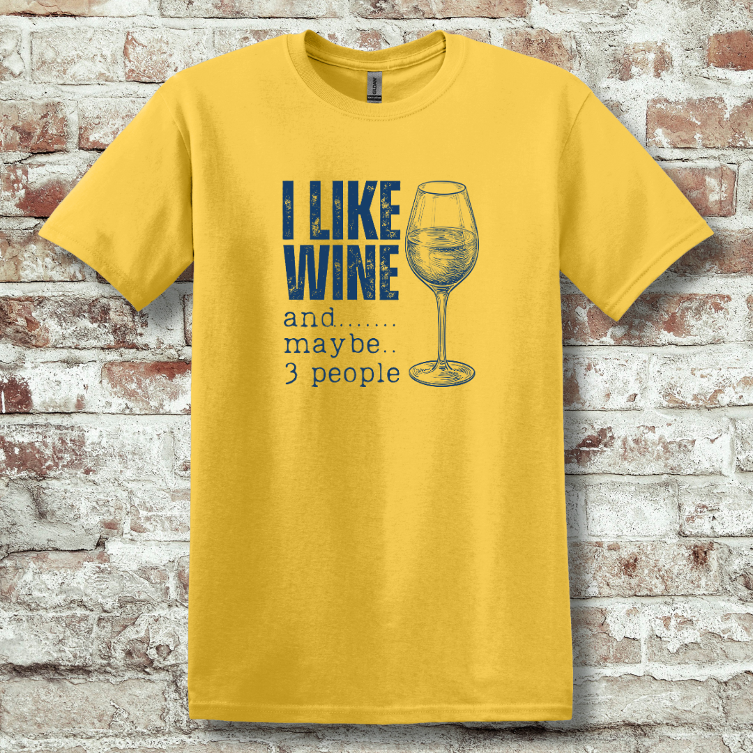 This is image of  I Like Wine T-Shirt version 2