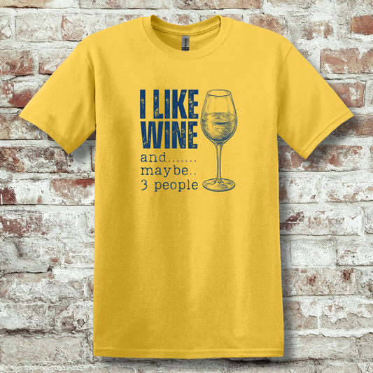 This is image of  I Like Wine T-Shirt version 2