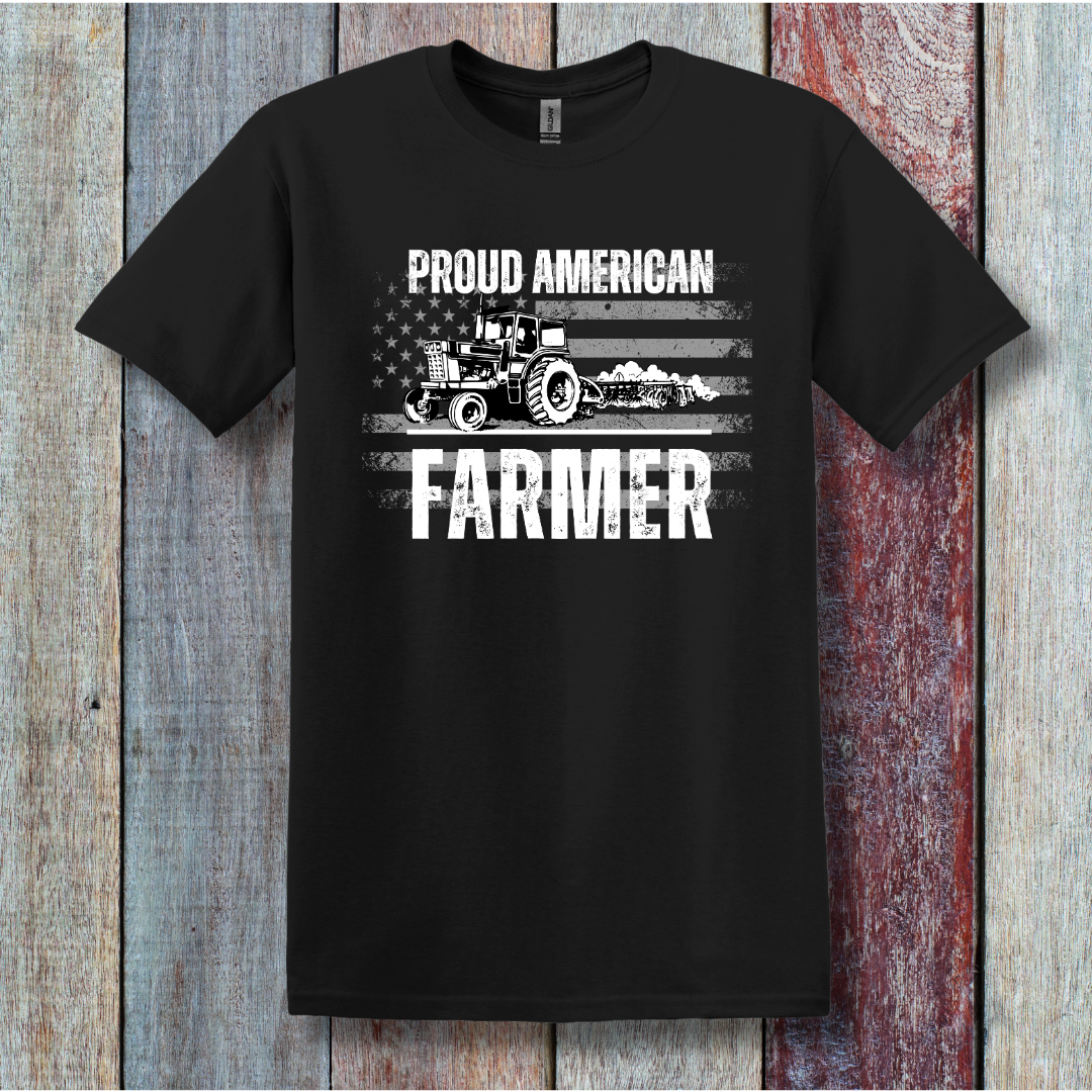 This is image of  Proud American Farmer T-Shirt version 1
