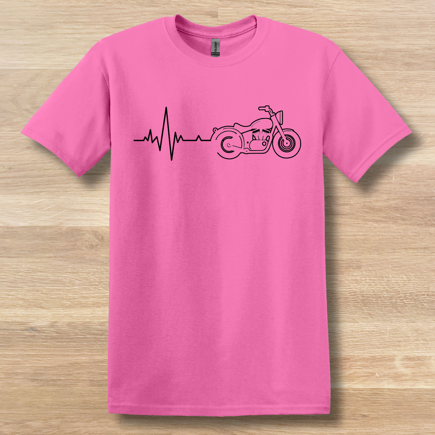 Biker Heartbeat T-Shirt | Motorcycle Lover Gift