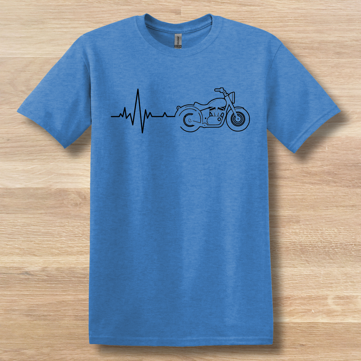 Biker Heartbeat T-Shirt | Motorcycle Lover Gift